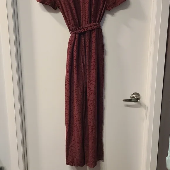 Like New Rails Jet Rust Spotted Wide Leg Jumpsuit - Picture 7 of 10